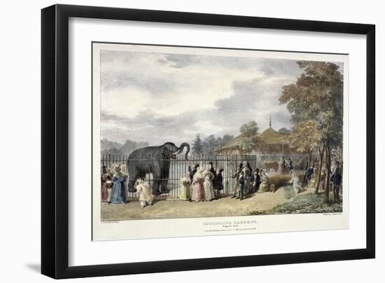 Zoological Gardens, Regent's Park, London, 1835-George Scharf-Framed Giclee Print