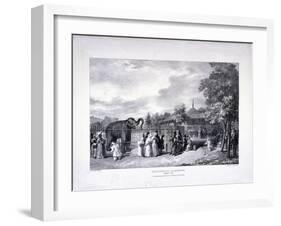 Zoological Gardens, Regent's Park, Marylebone, London, 1835-George Scharf-Framed Giclee Print