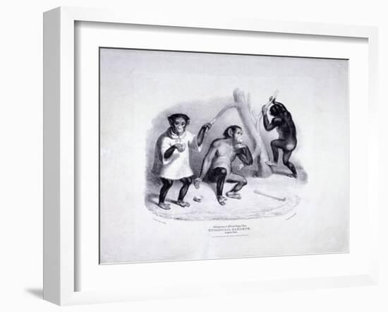 Zoological Gardens, Regent's Park, Marylebone. London, 1835-George Scharf-Framed Giclee Print