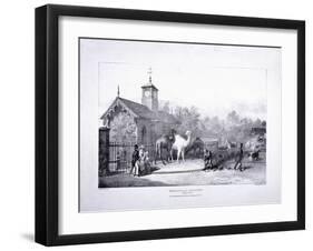 Zoological Gardens, Regent's Park, Marylebone, London, 1835-George Scharf-Framed Giclee Print