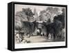 Zoological Gardens, Regent's Park, Marylebone, London, C1840-FW Hulme-Framed Stretched Canvas