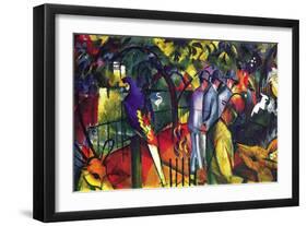 Zoological Gardens-Auguste Macke-Framed Art Print