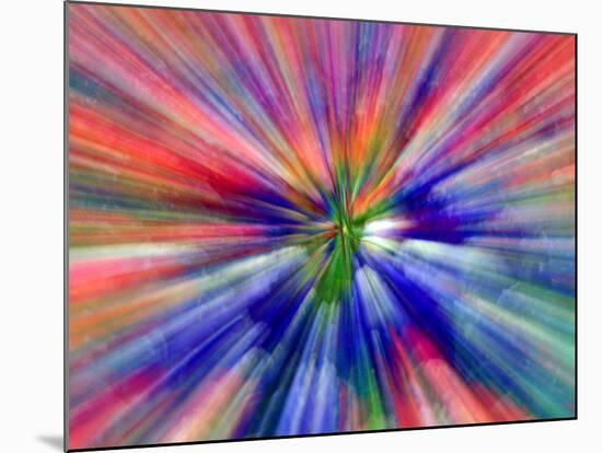 Zoom Abstract of Pansy Flowers-Charles R. Needle-Mounted Photographic Print