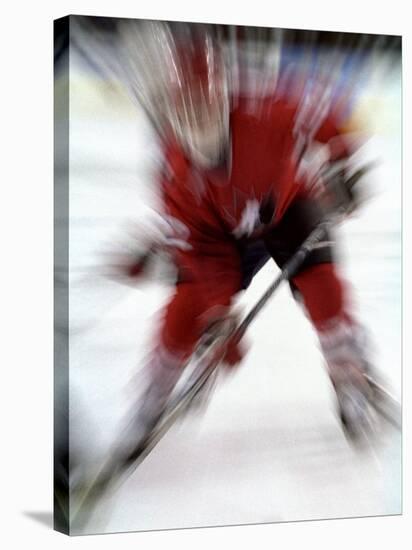 Zoom Explosion View of Ice Hockey Player-Paul Sutton-Stretched Canvas