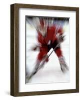 Zoom Explosion View of Ice Hockey Player-Paul Sutton-Framed Photographic Print