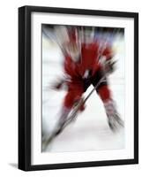 Zoom Explosion View of Ice Hockey Player-Paul Sutton-Framed Photographic Print