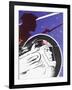 Zooming Soviet Cosmonaut Alongside a Revolutionary Soldier-null-Framed Giclee Print