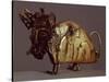 Zoomorphic Figurine in Molten Gold Lost Wax-null-Stretched Canvas