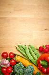 Healthy Organic Vegetables on a Wood Background-ZoomTeam-Photographic Print