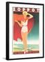 Zoppot Travel Poster-null-Framed Art Print