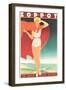 Zoppot Travel Poster-null-Framed Art Print