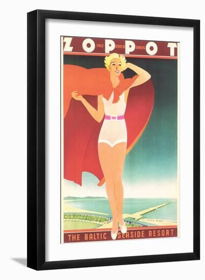 Zoppot Travel Poster-null-Framed Art Print