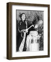 Zora Neale Hurston, African American Author and Folklorist, Beating the Hountar, or Mama Drum, 1937-null-Framed Art Print