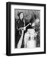 Zora Neale Hurston, African American Author and Folklorist, Beating the Hountar, or Mama Drum, 1937-null-Framed Art Print