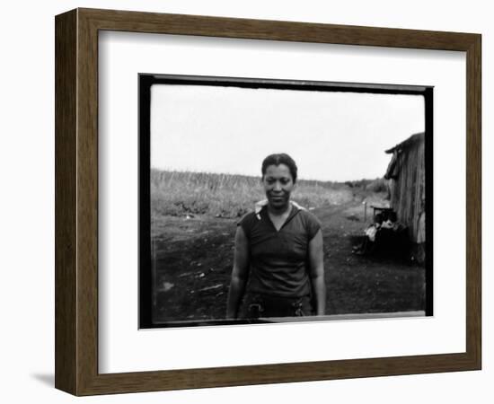 Zora Neale Hurston, Belle Glade, Florida, 1935-null-Framed Art Print