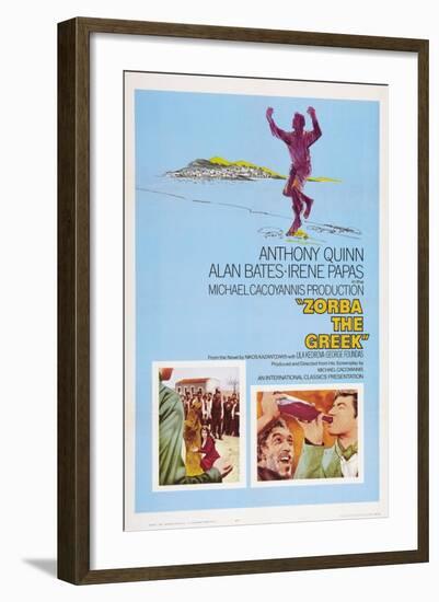 Zorba the Greek (aka Alexis Zorbas), Anthony Quinn, 1964-null-Framed Art Print