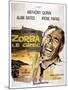 Zorba the Greek, (AKA Zorba Le Grec), Anthony Quinn on French Poster Art, 1964-null-Mounted Art Print