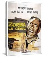 Zorba the Greek, (AKA Zorba Le Grec), Anthony Quinn on French Poster Art, 1964-null-Stretched Canvas