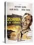 Zorba the Greek, (AKA Zorba Le Grec), Anthony Quinn on French Poster Art, 1964-null-Stretched Canvas