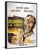Zorba the Greek, (AKA Zorba Le Grec), Anthony Quinn on French Poster Art, 1964-null-Framed Art Print