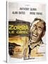 Zorba the Greek, (AKA Zorba Le Grec), Anthony Quinn on French Poster Art, 1964-null-Stretched Canvas