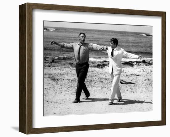 Zorba The Greek, Anthony Quinn, Alan Bates, 1964-null-Framed Photo