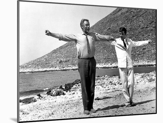 Zorba the Greek, Anthony Quinn, Alan Bates, 1964-null-Mounted Photo