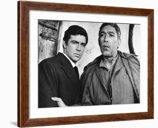 Zorba the Greek, L-R, Alan Bates, Anthony Quinn, 1964-null-Framed Photo