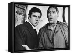 Zorba the Greek, L-R, Alan Bates, Anthony Quinn, 1964-null-Framed Stretched Canvas