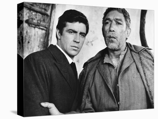Zorba the Greek, L-R, Alan Bates, Anthony Quinn, 1964-null-Stretched Canvas