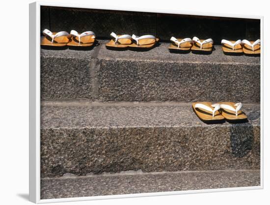 Zori Sandals on Steps of a Shrine, Kyoto, Japan-Nancy & Steve Ross-Framed Photographic Print