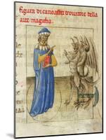 Zoroaster with Two Demons (Miniature from Pseudo-Aristotle Secretum Secretoru), 1425-null-Mounted Giclee Print