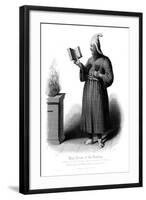 Zoroastrian High Priest Reciting before the Sacred Fire, 19th Century-null-Framed Giclee Print