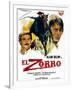 Zorro, (AKA El Zorro), Right: Alain Delon on Spanish Poster Art, 1975.-null-Framed Art Print