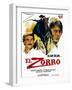 Zorro, (AKA El Zorro), Right: Alain Delon on Spanish Poster Art, 1975.-null-Framed Art Print