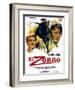 Zorro, (AKA El Zorro), Right: Alain Delon on Spanish Poster Art, 1975.-null-Framed Art Print