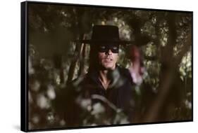 Zorro by Duccio Tessari with Alain Delon, 1975 (photo)-null-Framed Stretched Canvas