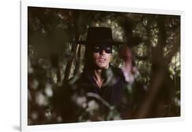 Zorro by Duccio Tessari with Alain Delon, 1975 (photo)-null-Framed Photo