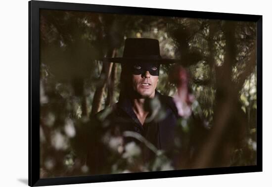 Zorro by Duccio Tessari with Alain Delon, 1975 (photo)-null-Framed Photo