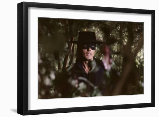 Zorro by Duccio Tessari with Alain Delon, 1975 (photo)-null-Framed Photo