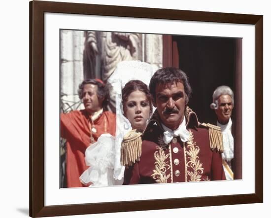 Zorro by Duccio Tessari with Ottavia Piccolo and Stanley Baker, 1975 (photo)-null-Framed Photo