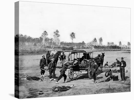 Zouave Ambulance Crew, Civil War-Lantern Press-Stretched Canvas