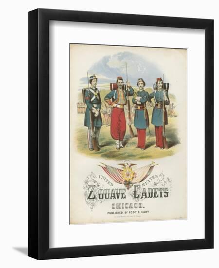 Zouave Cadets Quickstep Sheet Music Cover-null-Framed Premium Giclee Print