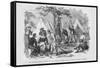 Zouaves Get a Shave in Camp Mcginnis after Battle of Bomney-Frank Leslie-Framed Stretched Canvas