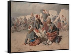 Zouaves in Camp, 1865-Carl Goebel-Framed Stretched Canvas