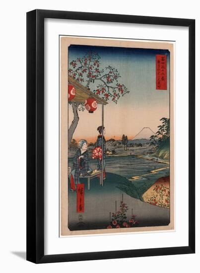 Zoushigaya Fujimi Chaya-Utagawa Hiroshige-Framed Giclee Print