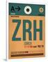 ZRH Zurich Luggage Tag 1-NaxArt-Framed Art Print