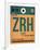 ZRH Zurich Luggage Tag 1-NaxArt-Framed Art Print