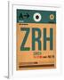 ZRH Zurich Luggage Tag 1-NaxArt-Framed Art Print