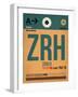 ZRH Zurich Luggage Tag 1-NaxArt-Framed Art Print